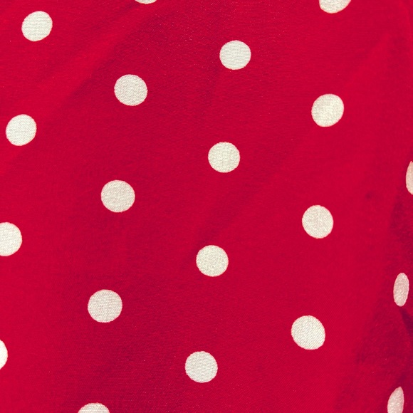 Red dress with white polka dots. Short sleeve. New. Never worn. - Picture 4 of 5